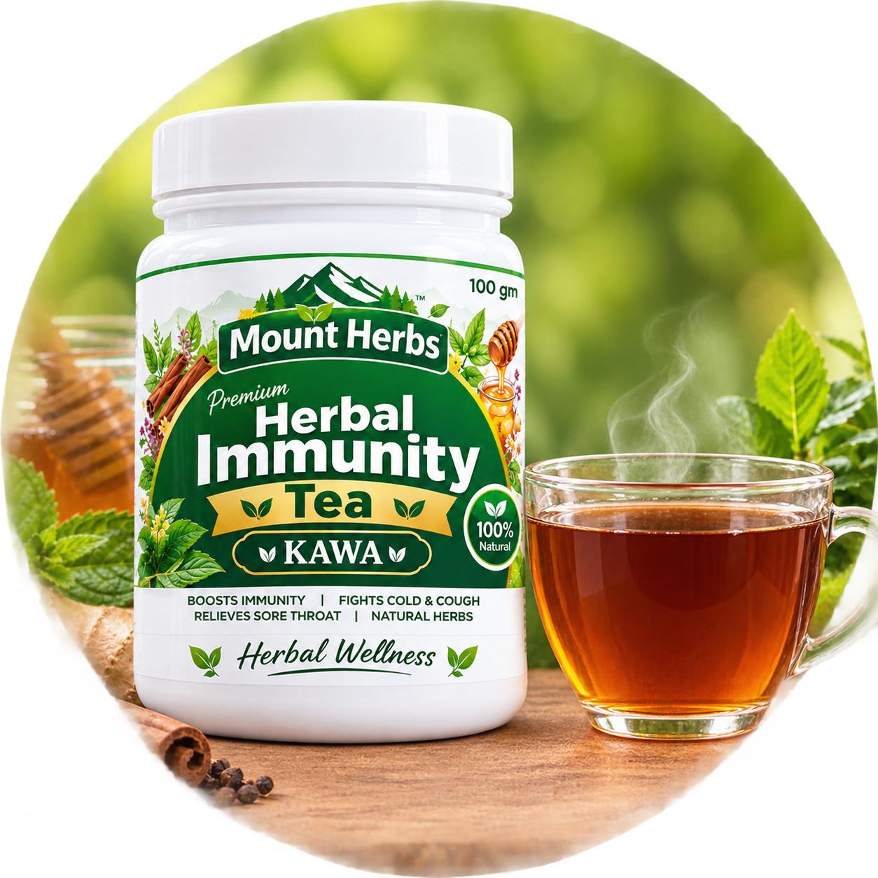 Premium Herbal Immunity Tea KAWA by Mount Herbs